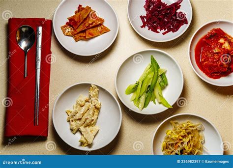 Korean Banchan Side Dishes Stock Image Image Of Bowls 226982397