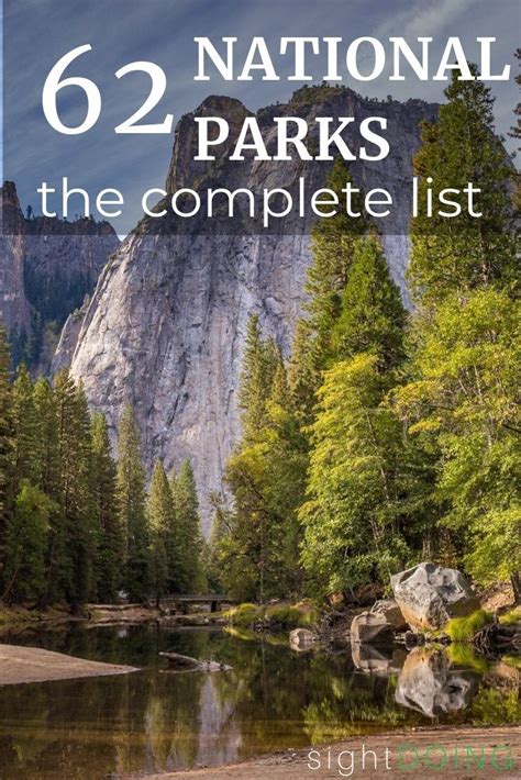 Complete List Of Us National Parks And Printable Pdf — Sightdoing In