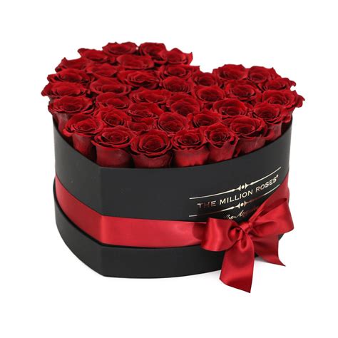 Flowers that mean love for eternity. LOVE box - black - red ETERNITY roses | Hoa, Hoa hồng