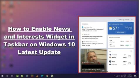 How To Get ‘news And Interests Taskbar Widget On Windows 10 Youtube