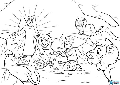 Inspiring Daniel In The Lions Den Coloring Page Terrific And With