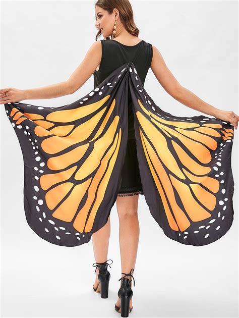 Drop Waist Mini Butterfly Dress 28 Off Rosegal