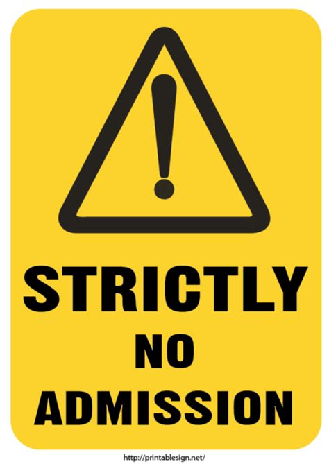 Strictly No Entry Block Red Sign Free Download