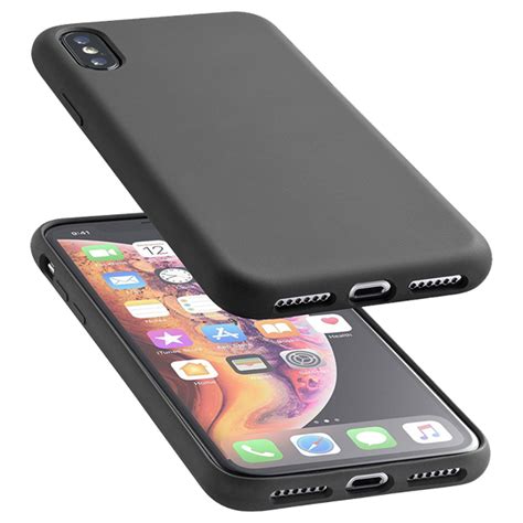 Cellularline Soft Touch Silicone Case Black Iphone Xs Max Accesorii