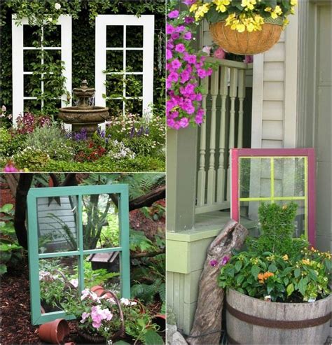 Alte fesnter müssen nicht immer gleich weg geschmissen werden. Alte Fenster mit oder ohne Glas als Gartendeko verwenden ...