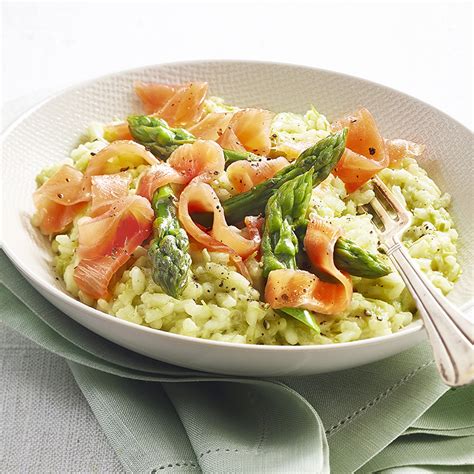 Risotto d asperges vertes et saumon fumé