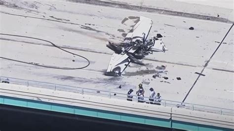 Plane Crashes Into Haulover Inlet Bridge In Miami Wear