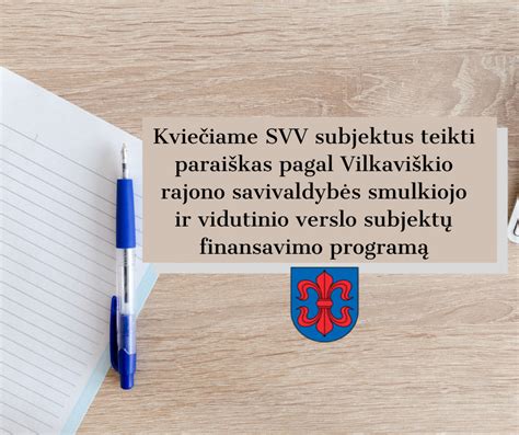 Kvie Iama Svv Subjektus Teikti Parai Kas Pagal Vilkavi Kio Rajono Savivaldyb S Smulkiojo Ir