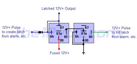 Please download these 12 volt relay wiring diagram by using the download button, or right click on selected image, then use save image menu. Latched On/Off Output Using Two Momentary Positive Pulses - Positive Output (2 relays, 1 diode ...