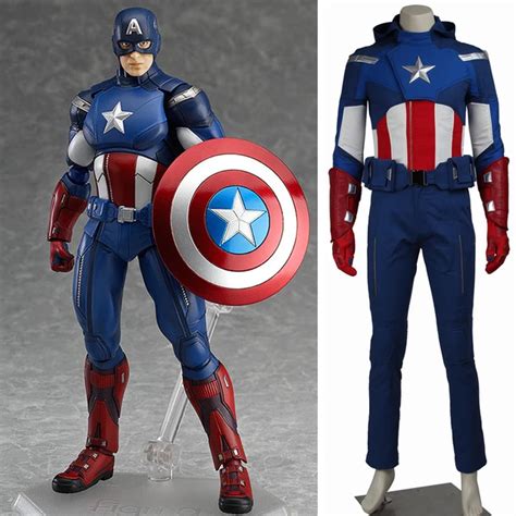 The Avengers 1 Captain America Steve Rogers Cosplay Costume Adult