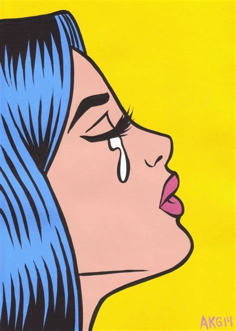 Pop Art Pop Art Girl Crying Pop Art Drawing Pop Art Illustration