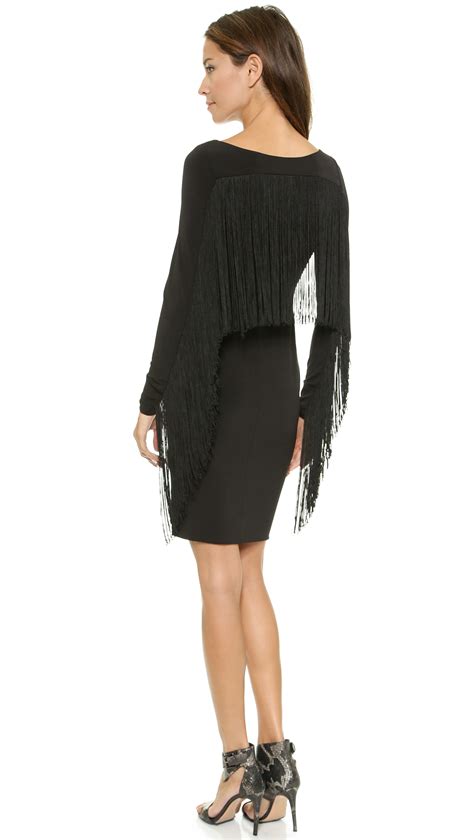 Maybe you would like to learn more about one of these? Lyst - 5Th & Mercer Long Sleeve Fringe Dress - Black in Black