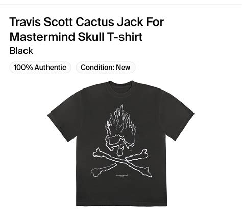 Travis Scott 2xl Dswt Cactus Jack X Mastermind Black T Shirt Grailed