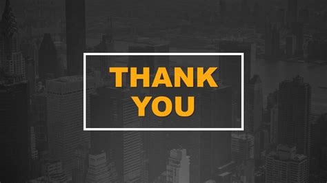 Modern And Stylish Thank You Images For Ppt With Black Background For
