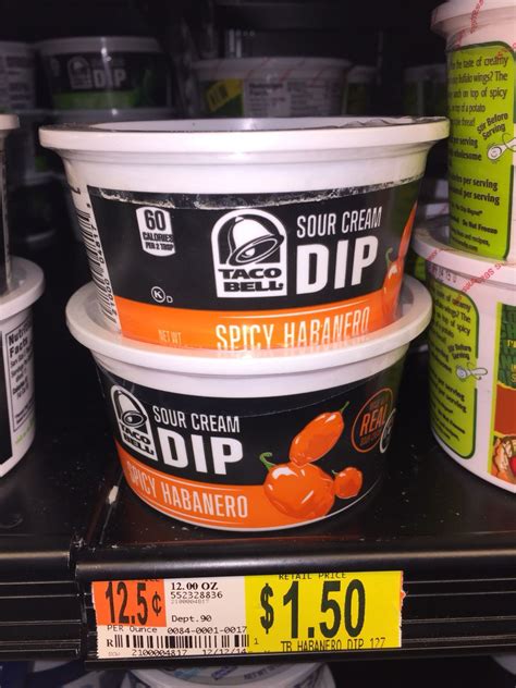 Taco Bell Sour Cream Dip Spicy Habanero Food Obsession Sour Cream