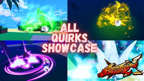 All Quirks Showcase In Anime Fighting Simulator X Afsx Youtube