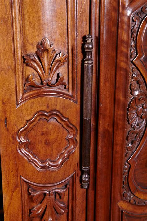 Large Pair Of 18th Century Louis Xv Carved Walnut Corner Cabinets From