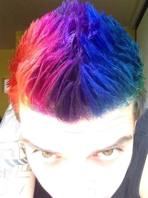 Rainbow Hair Finally A Pic Of A Rainbow Hair On A Man Men Hair