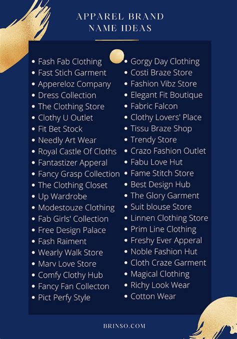 Clothing Brand Name Ideas List Indian Tutorial Pics