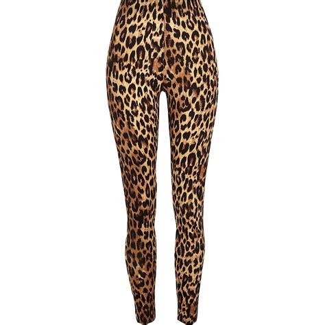 brown leopard print leggings leopard print leggings printed leggings clothes