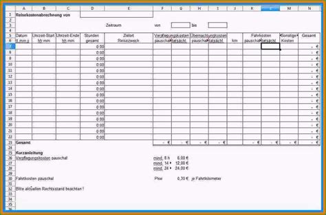 Kostenlose vorlagen für alle gelegenheiten. 21 Unvergesslich Fahrtkosten Vorlage Excel Sie Müssen Es ...