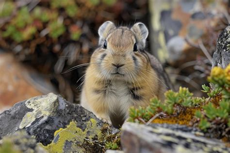 Premium Photo A Pika A Small Mammal With Round Ears And A Fluffy Tail