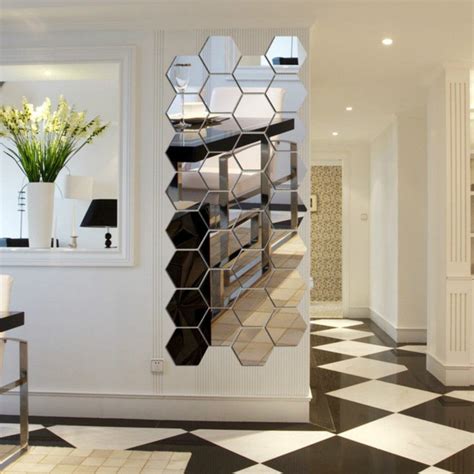 See more ideas about hexagon mirror, mirror wall decor, hexagon. 12 Pcs/Set Hexagon Mirror DIY Art Wall Home Decor Living ...