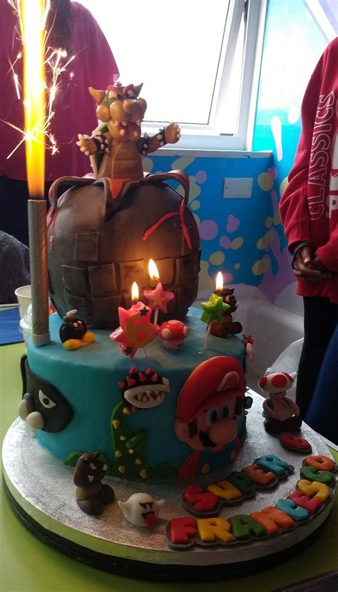 Super Mario Cake With Bowser Mario Cake Super Mario Cake Super Mario