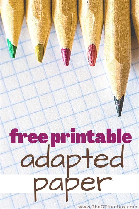 Ultimate List Of Free Adapted Paper The Ot Toolbox Prewriting