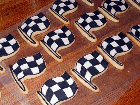 Race Flag Cookies Hot Wheels Birthday
