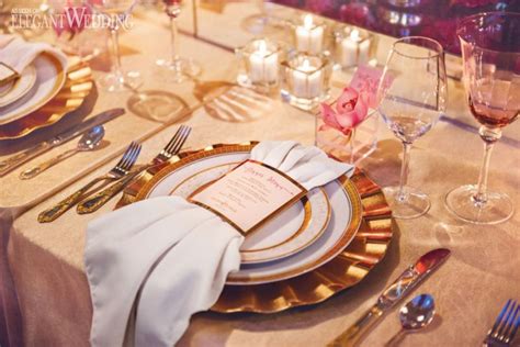 Gold Charger Plate Gold Place Setting Elegant Wedding Table Setting