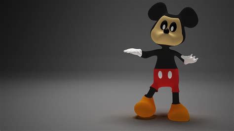 3d Model Mickey Mouse 3d Vr Ar Low Poly Rigged Animated Cgtrader