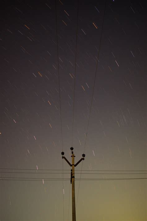 Wires Starry Sky Wallpaper 3775x5662