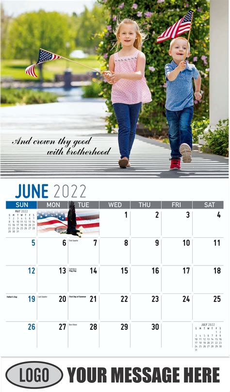 2022 Promotional Calendar America The Beautiful Us Patriotism Calendar