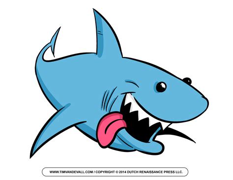 Free Cartoon Shark Clipart For Kids Shark Outline And Shark Silhouette
