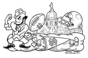 Notre Dame Symbol Coloring Sheets Coloring Pages