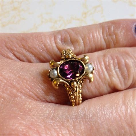 Avon Jewelry Vintage Avon Amethyst Ring Poshmark