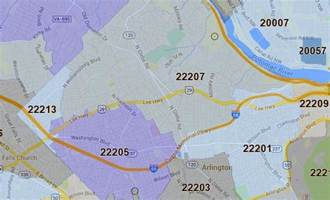 34 Northern Virginia Zip Code Map Maps Database Source