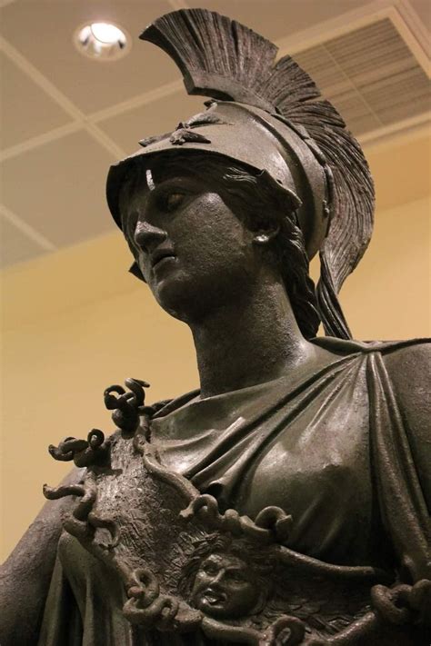 Athena 4th Cent Bce Statue Bronze Statue Female Armor