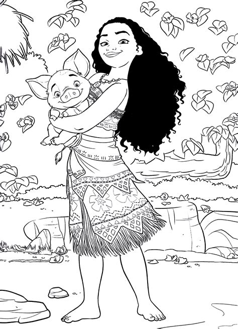 Moana Printable Coloring Pages