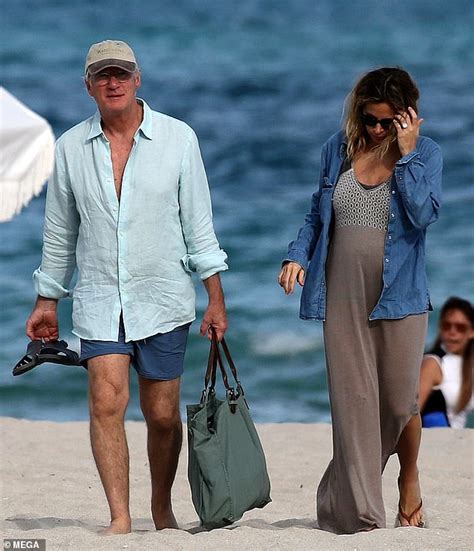 Richard Gere 69 Enjoys A Beach Day In Miami With Pregnant Wife