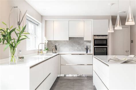 If you're remodeling a modern kitchen or changing your kitchen/bath into that style, consider using solid hardwood or wood veneer. New Trend Modern Kitchen Cabinets In All White Flat Panel ...