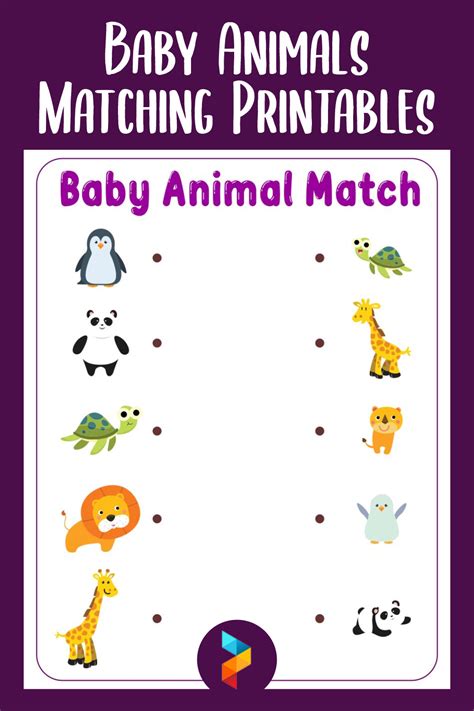 Baby Animal Matching Cards Free Printable Safari Animal Matching Cards