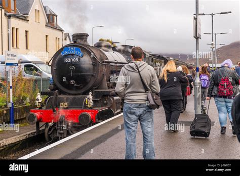 Fort William, Scotland, UK - October 21, 2015: The Jacobite steam train