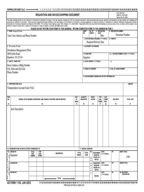 Dd Form 1149 Fillable Fill Out And Sign Online Dochub