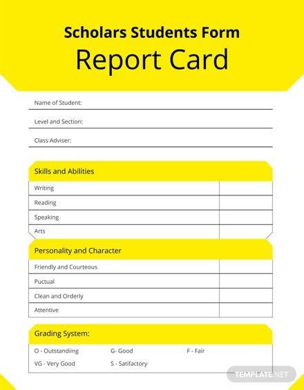 Free Report Card Templates Download Ready Made