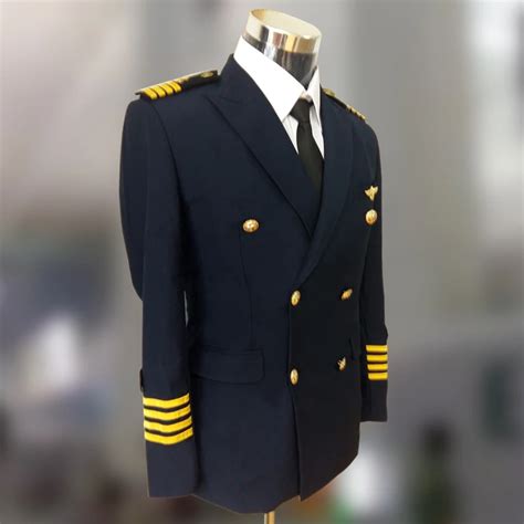 High Quality Long Sleeve Airline Pilot Military Uniform With Factory