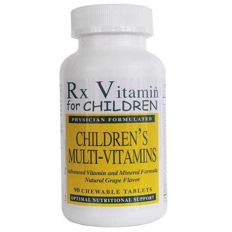 Parents need to calculate the amount of vitamin d their child gets from fortified milk, other food, and vitamin supplements to make sure the total amount does not exceed: RX Children's Chewable Vitamins :: Myers Drug - Medicine ...