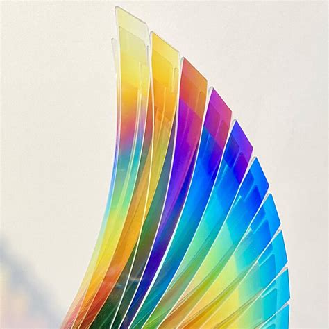 Tom Marosz Wings Dichroic Starfire Fused Cut And Polished Dichroic Glass Sculpture 2020
