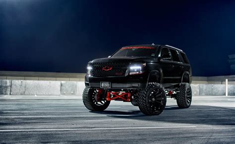 Lifted Custom Chevy Tahoe With Red Bow Ties — Gallery